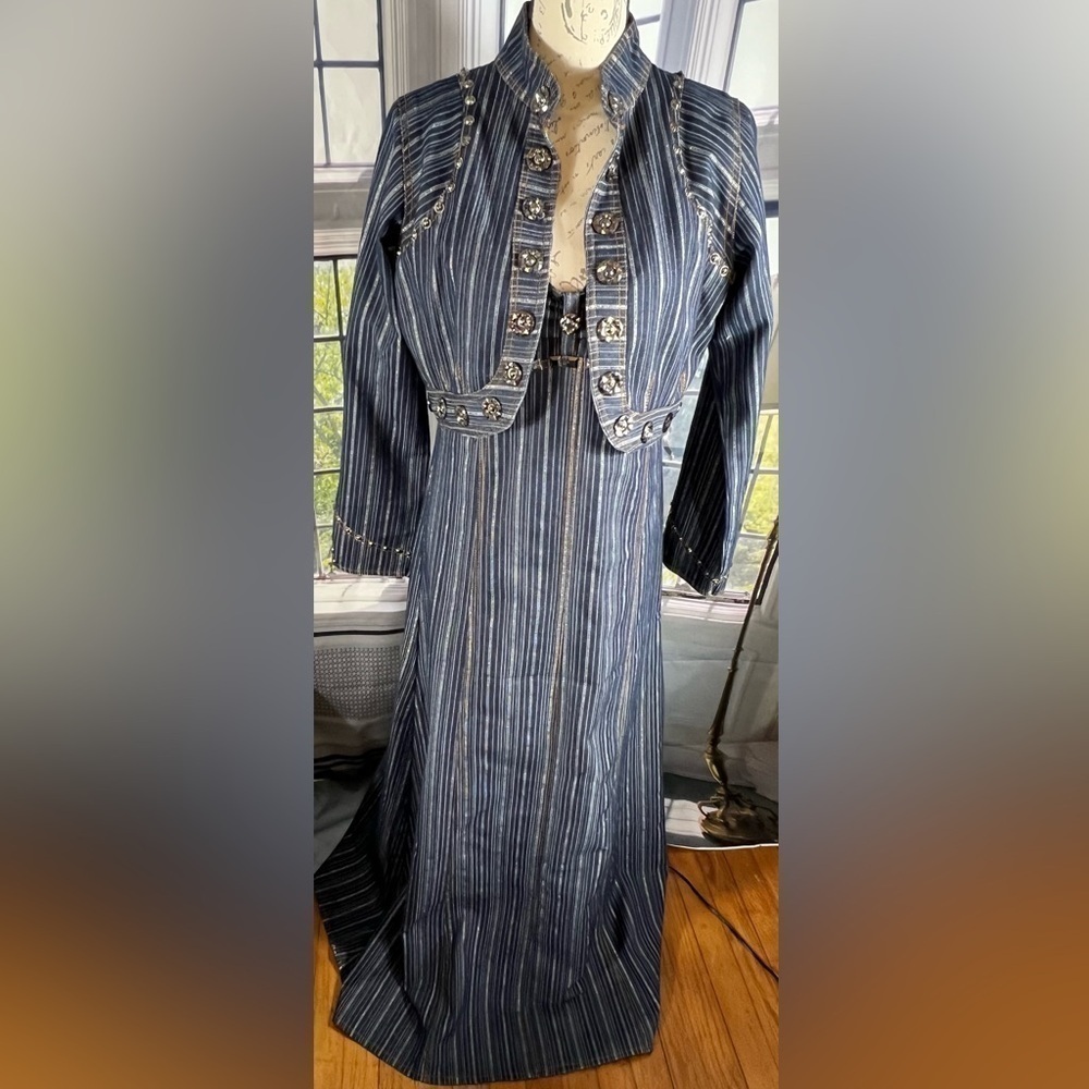 Vintage Pasmala Denium Maxi dress and jacket Size 44